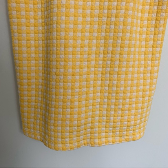 ZARA YELLOW GINGHAM MINI DRESS - Picture 6 of 12